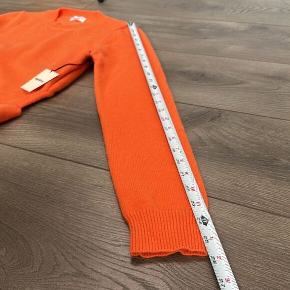 Superdown Iris Cutout Back Orange Long Sleeve Knit Sweater Size Large - Picture 9 of 10